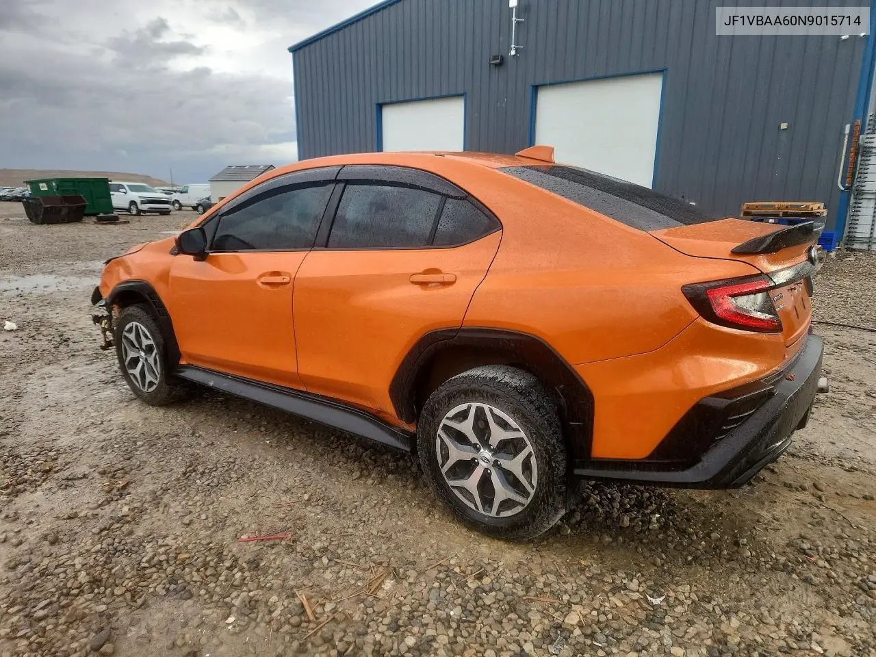 2022 SUBARU WRX VIN JF1VBAA60N9015714 — фото 2