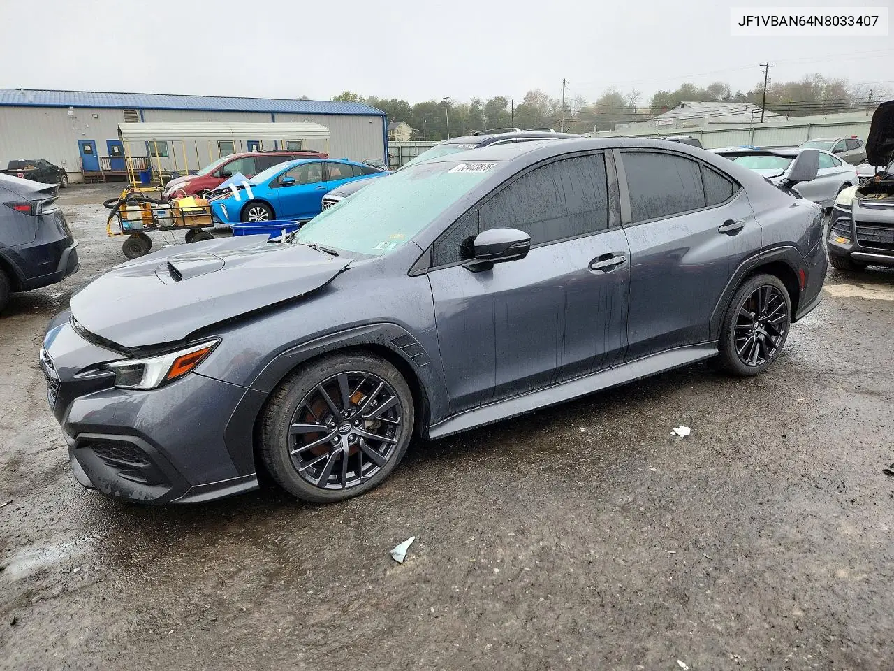SUBARU WRX 2022, VIN JF1VBAN64N8033407