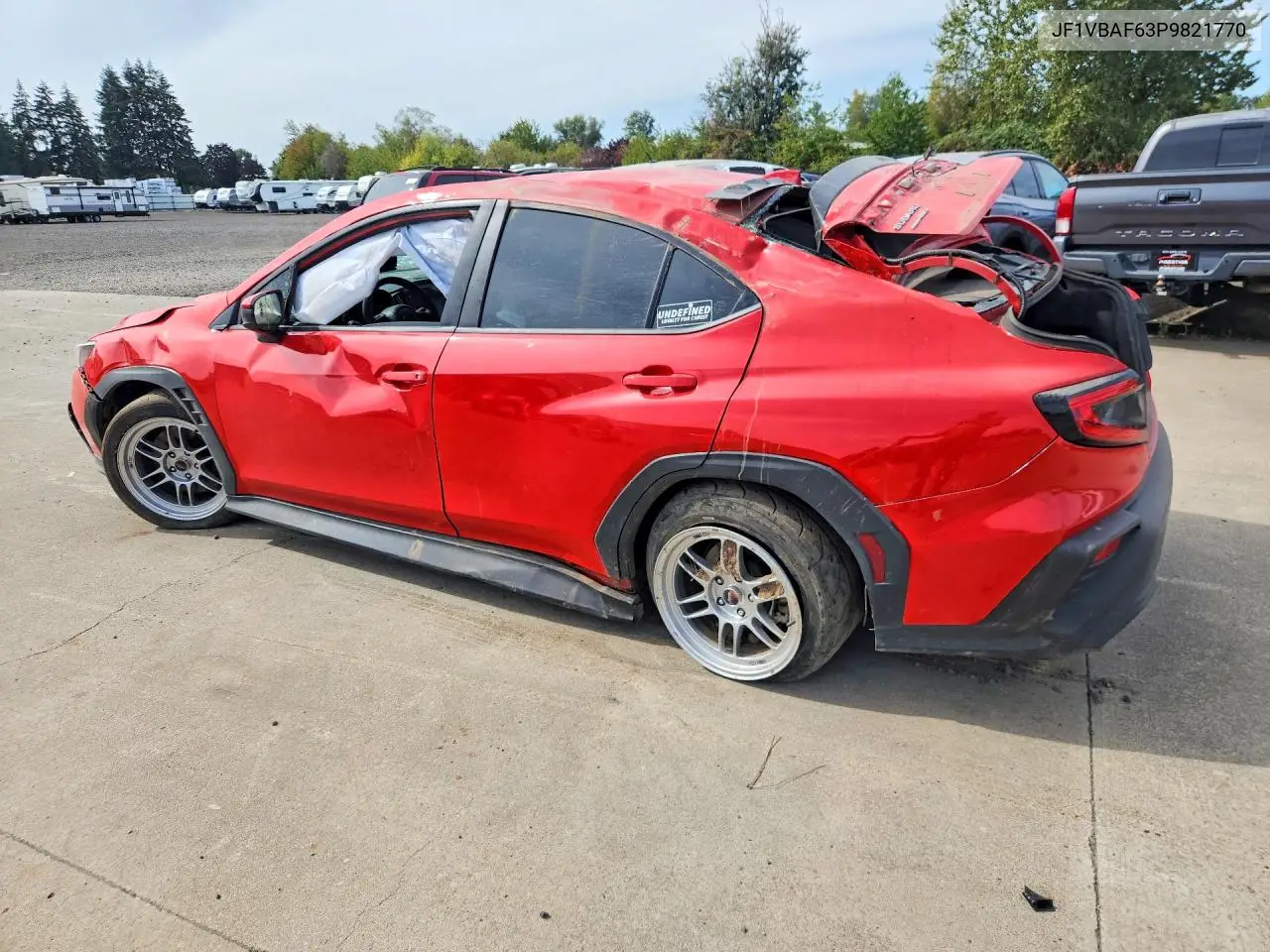 2023 SUBARU WRX VIN JF1VBAF63P9821770 — фото 2