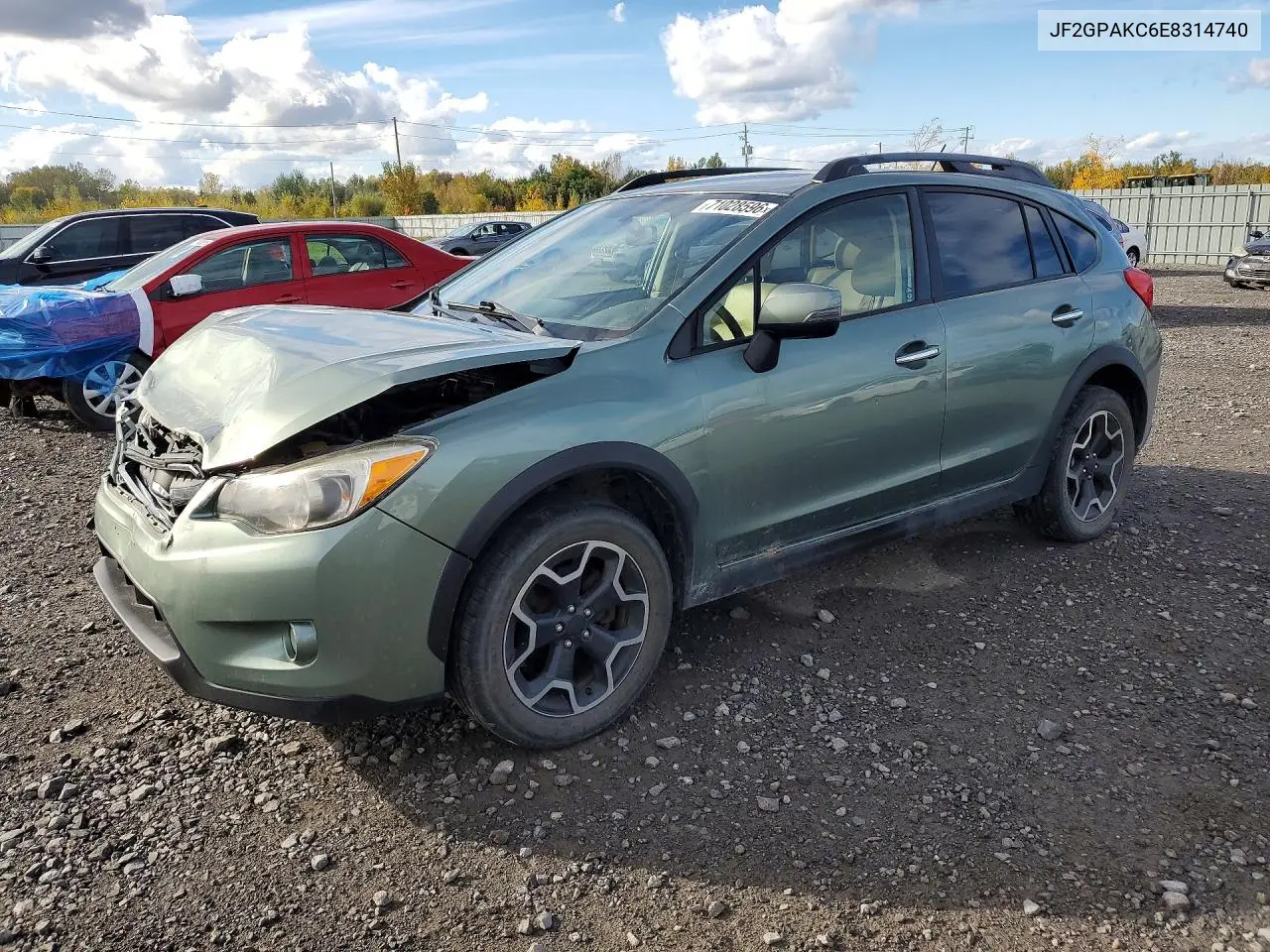 SUBARU XV 2014, VIN JF2GPAKC6E8314740