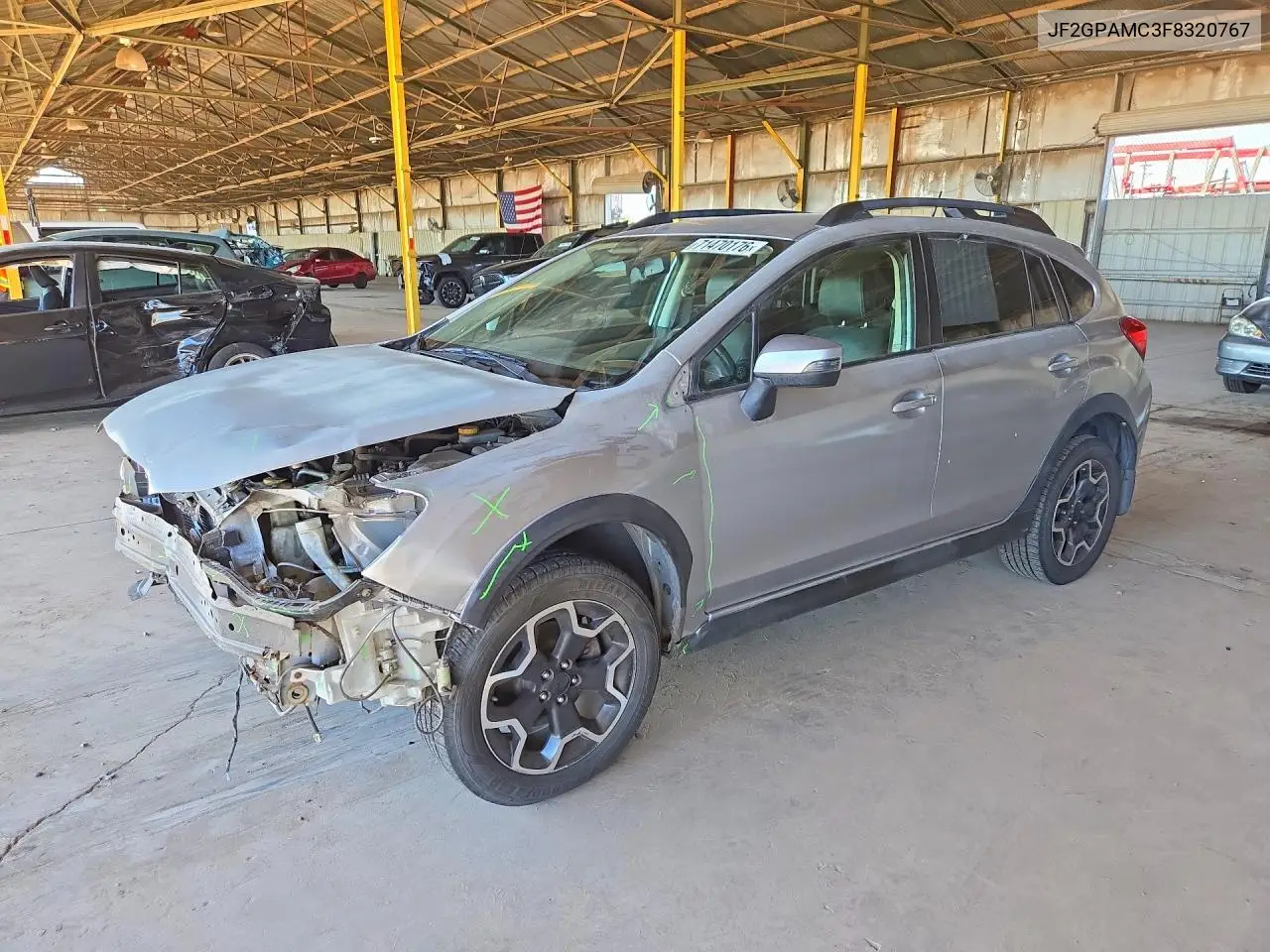 SUBARU XV 2015, VIN JF2GPAMC3F8320767