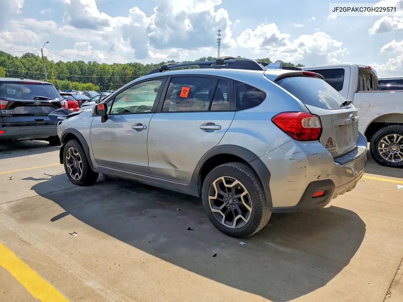 2016 SUBARU XV VIN JF2GPAKC7GH229571 — фото 2