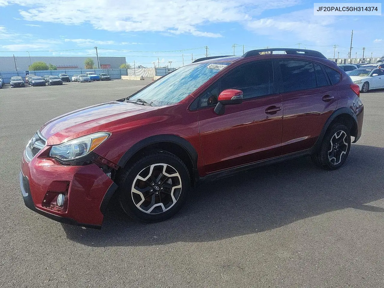 SUBARU XV 2016, VIN JF2GPALC5GH314374