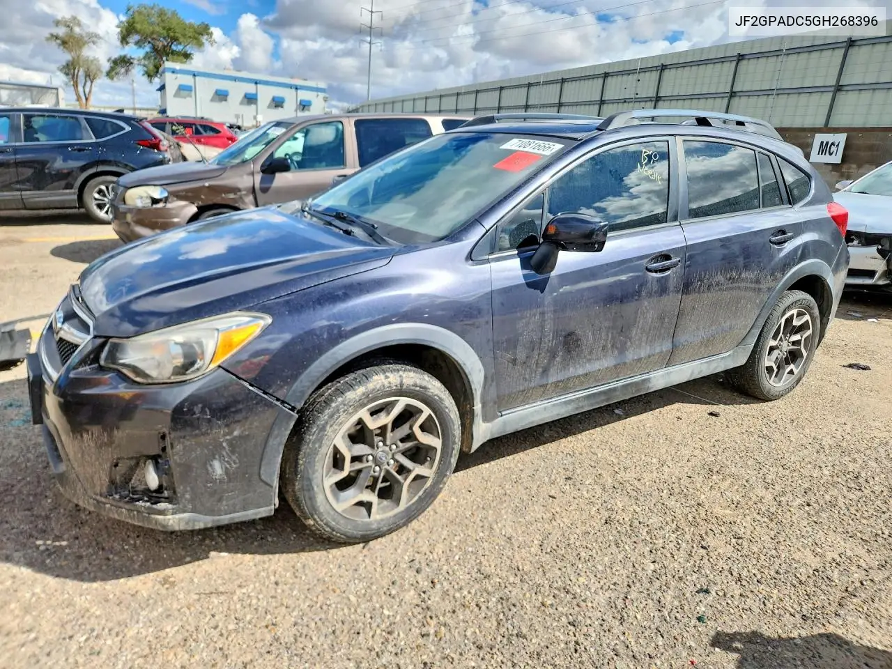 SUBARU XV 2016, VIN JF2GPADC5GH268396
