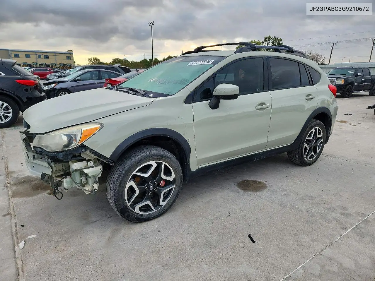 SUBARU XV 2016, VIN JF2GPABC3G9210672