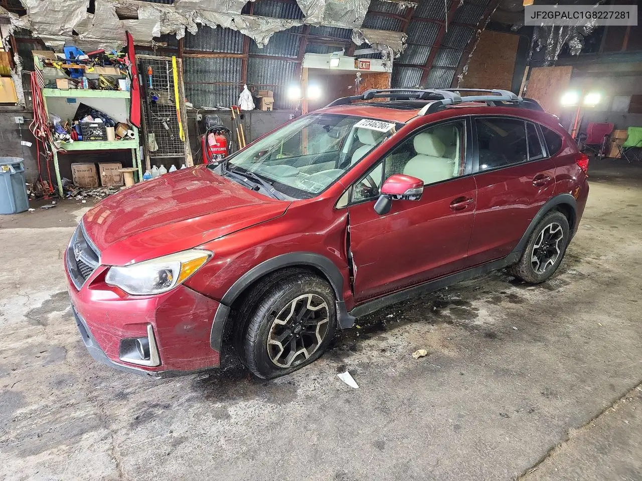 SUBARU XV 2016, VIN JF2GPALC1G8227281