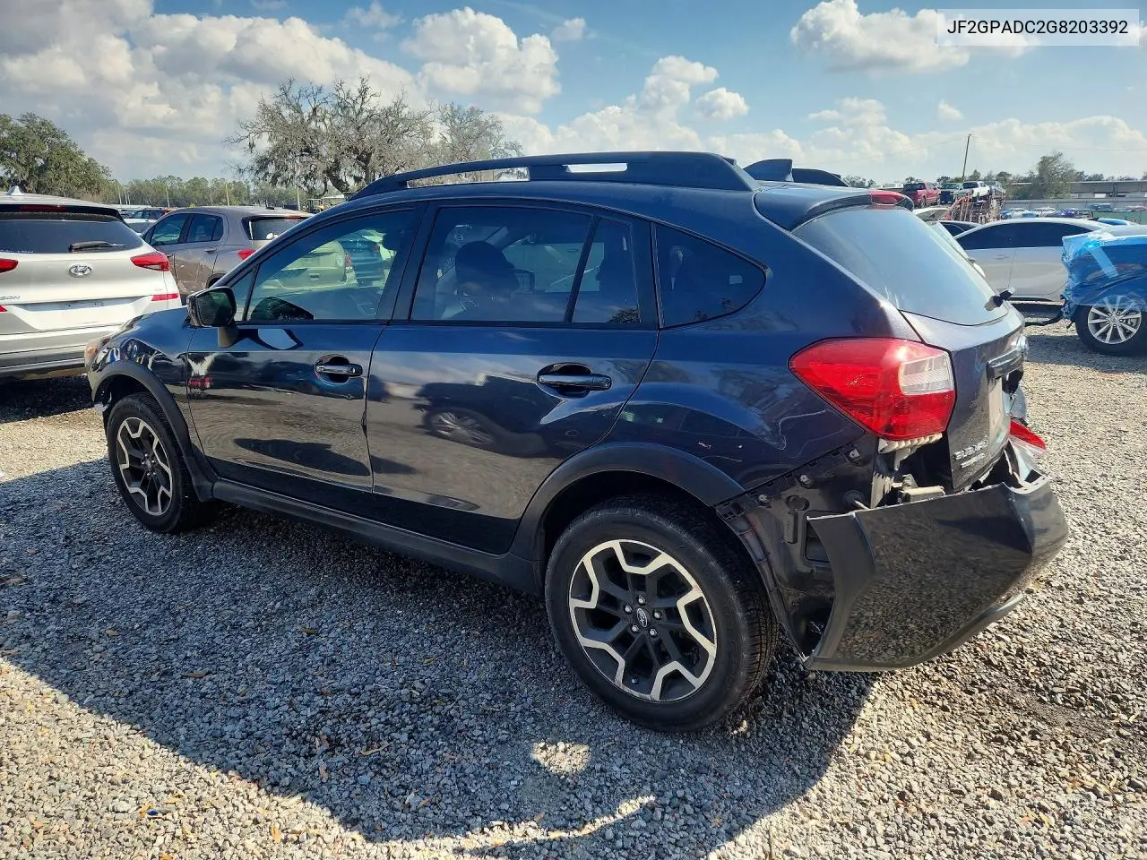 2016 SUBARU XV VIN JF2GPADC2G8203392 — фото 2