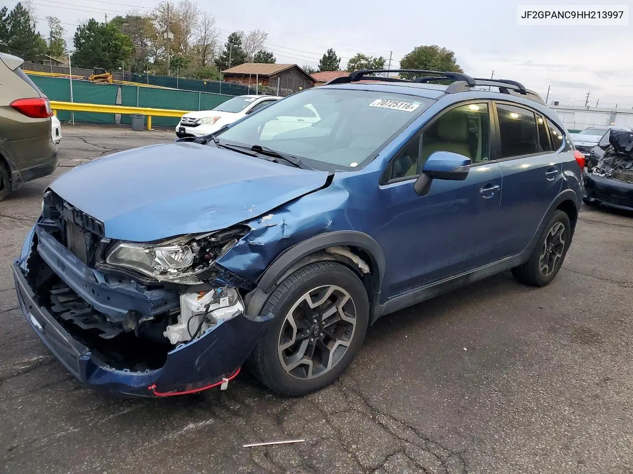 SUBARU XV 2017, VIN JF2GPANC9HH213997