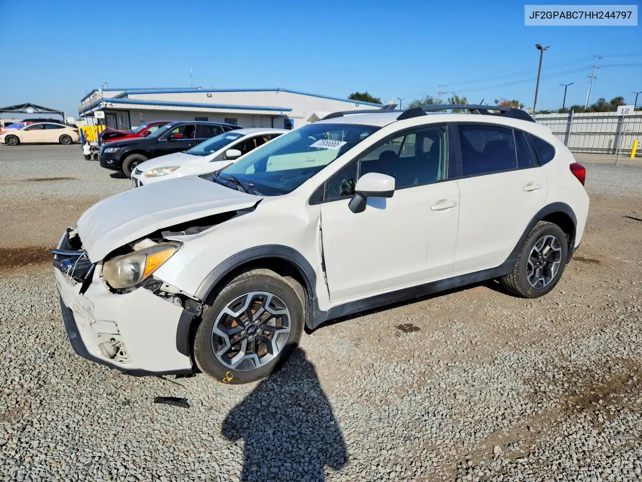 SUBARU XV 2017, VIN JF2GPABC7HH244797
