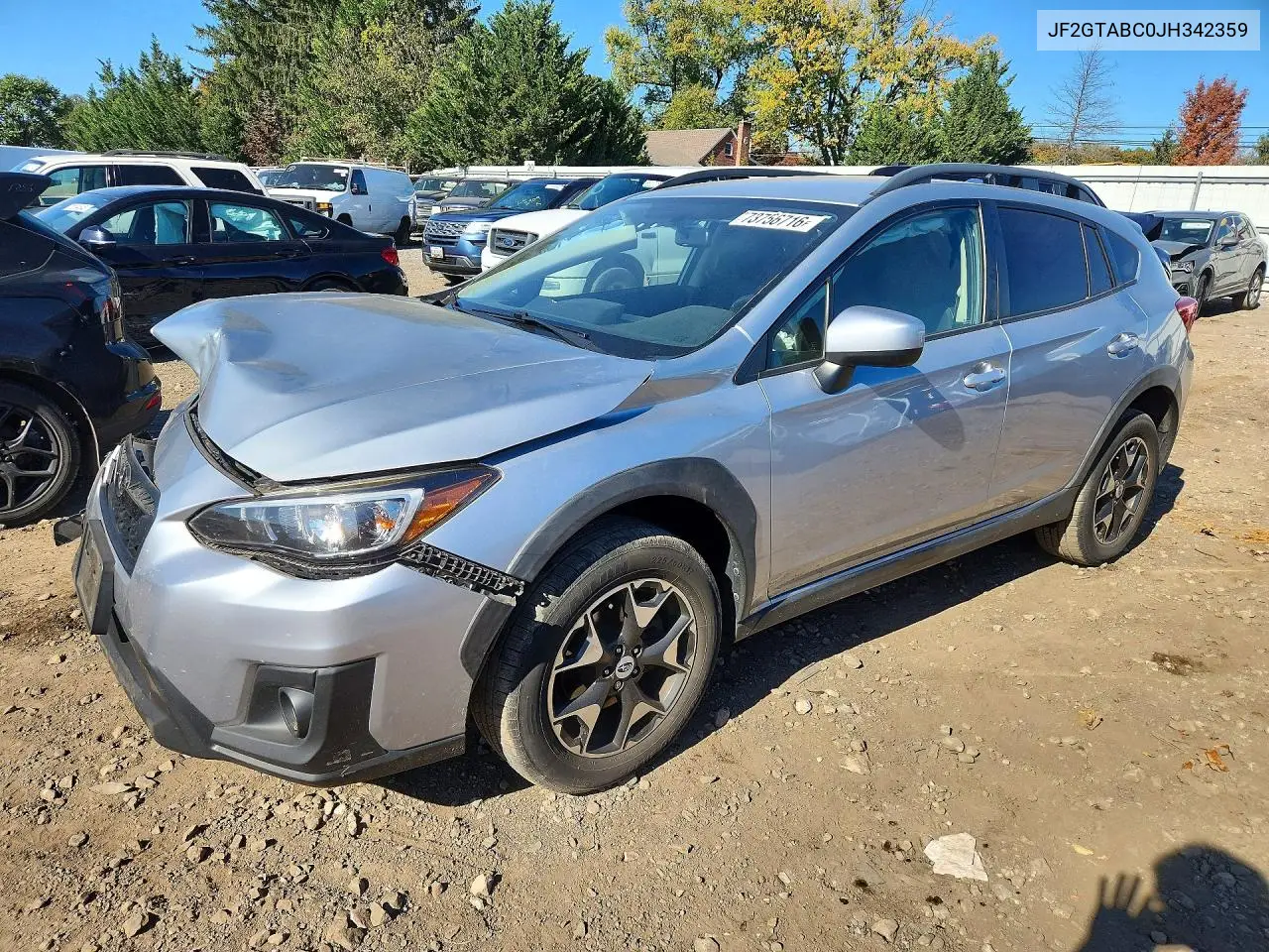 SUBARU XV 2018, VIN JF2GTABC0JH342359