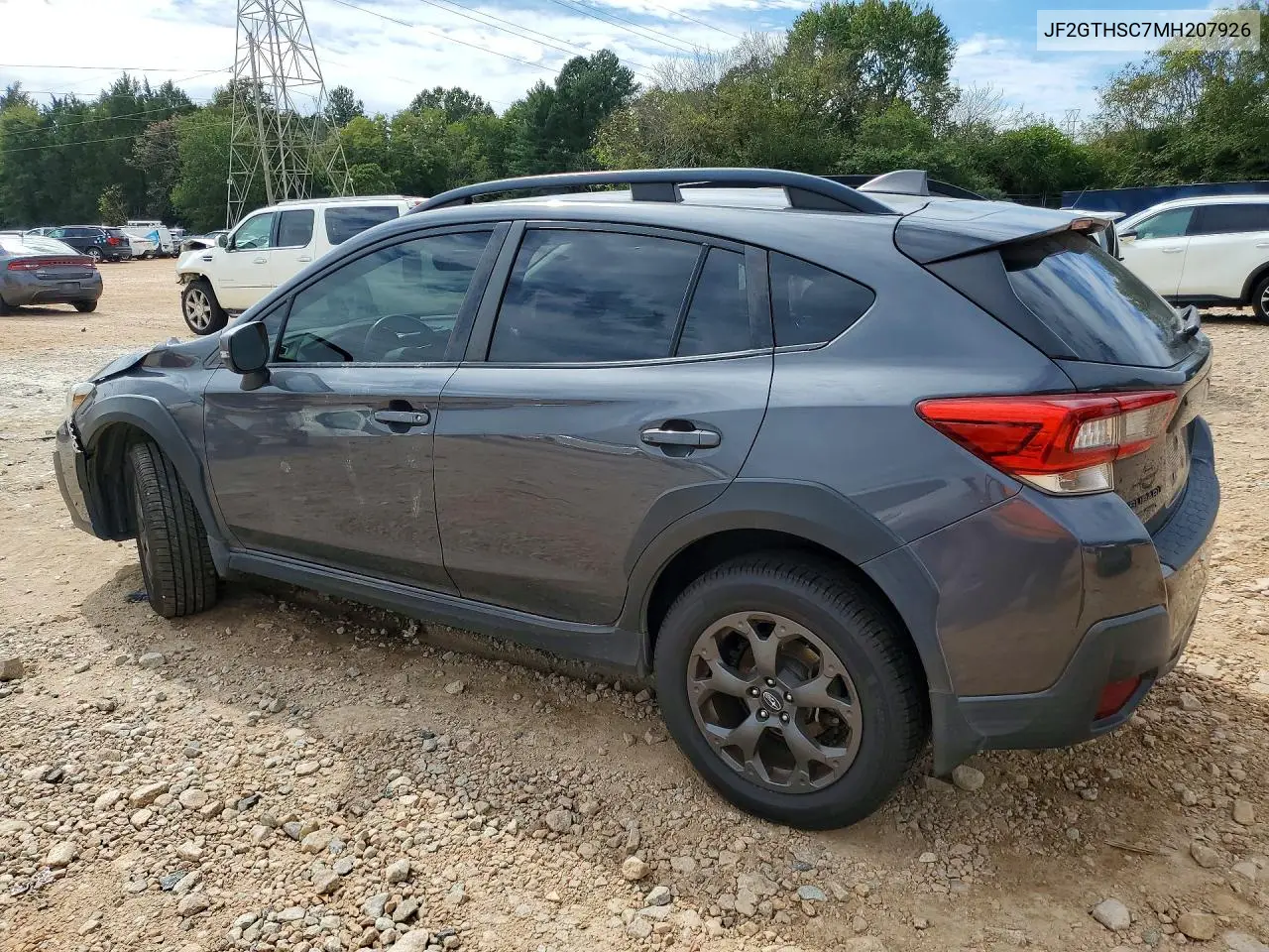 2021 SUBARU XV VIN JF2GTHSC7MH207926 — фото 2