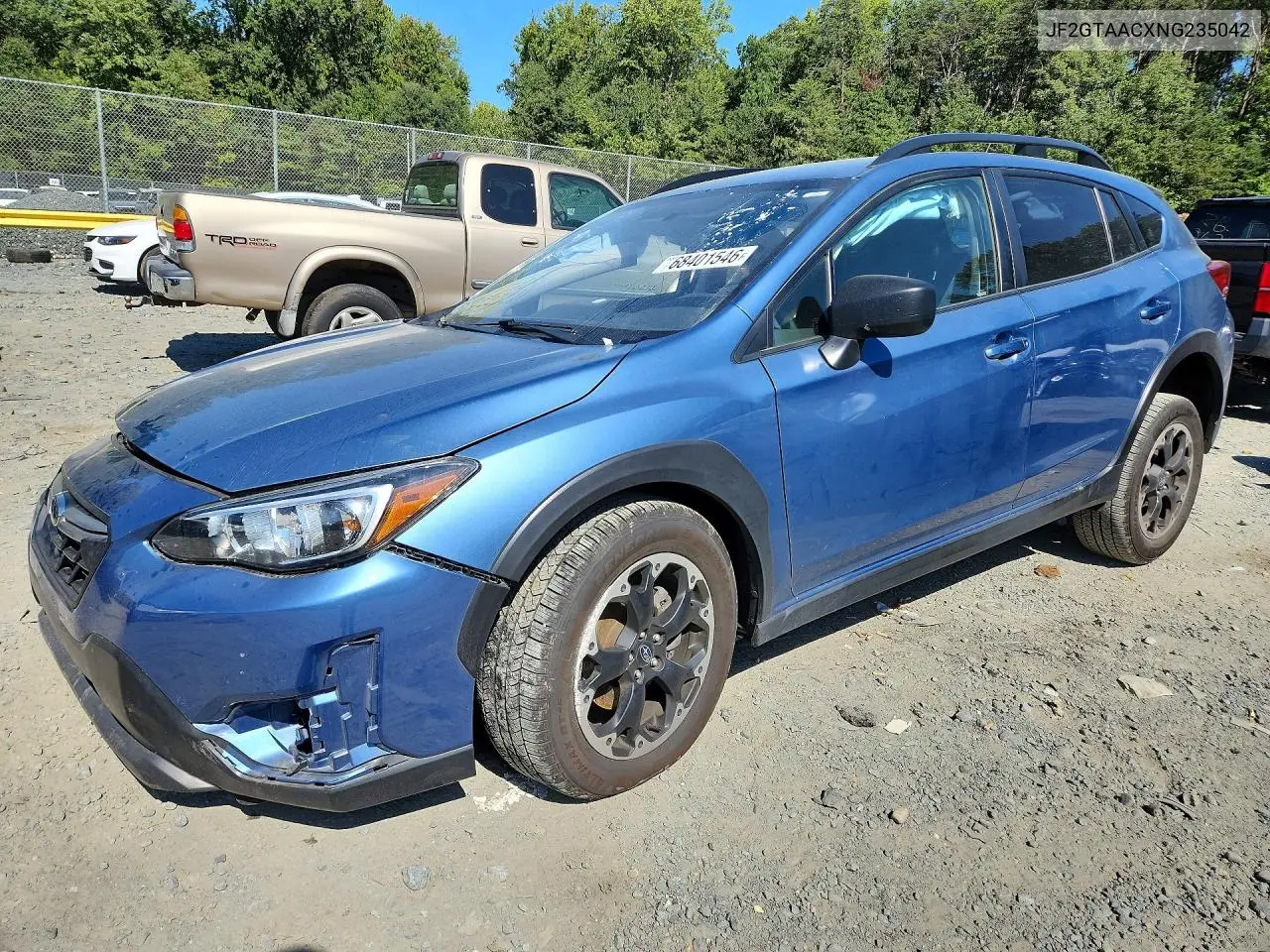 SUBARU XV 2022, VIN JF2GTAACXNG235042