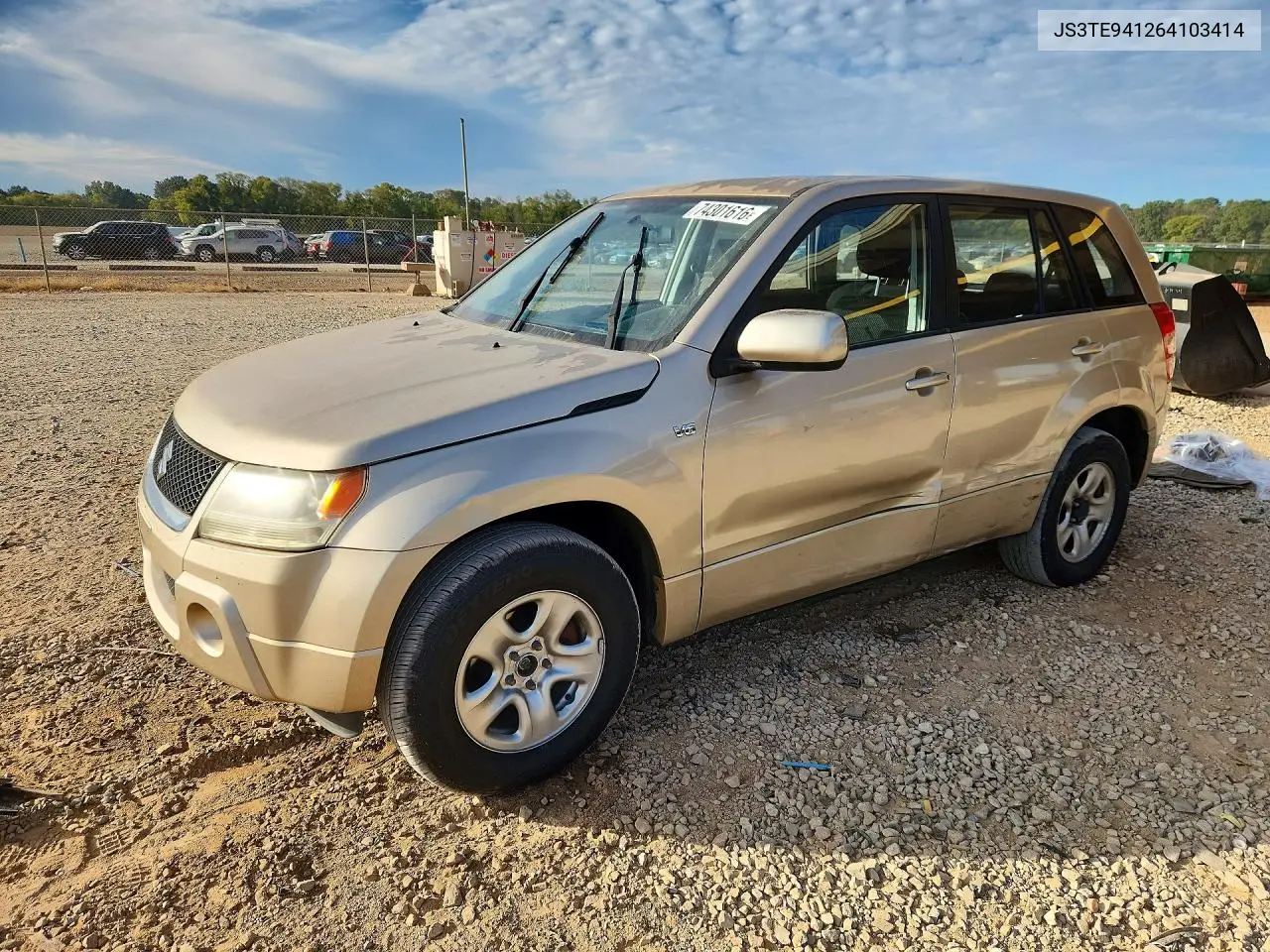 SUZUKI GRAND VITARA 2006, VIN JS3TE941264103414