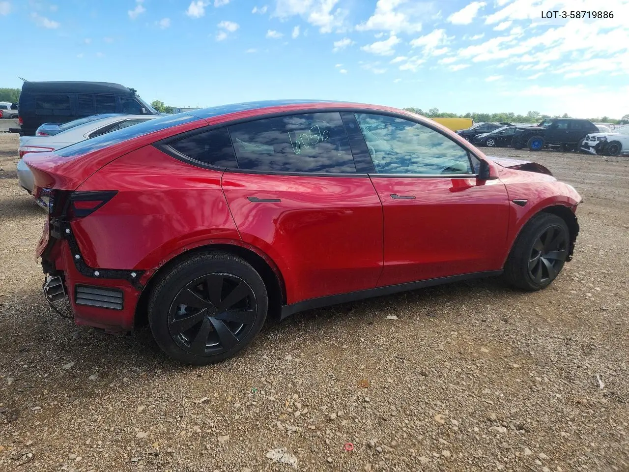 2022 TESLA MODEL Y VIN 7SAYGAEE3NF364823 — фото 3
