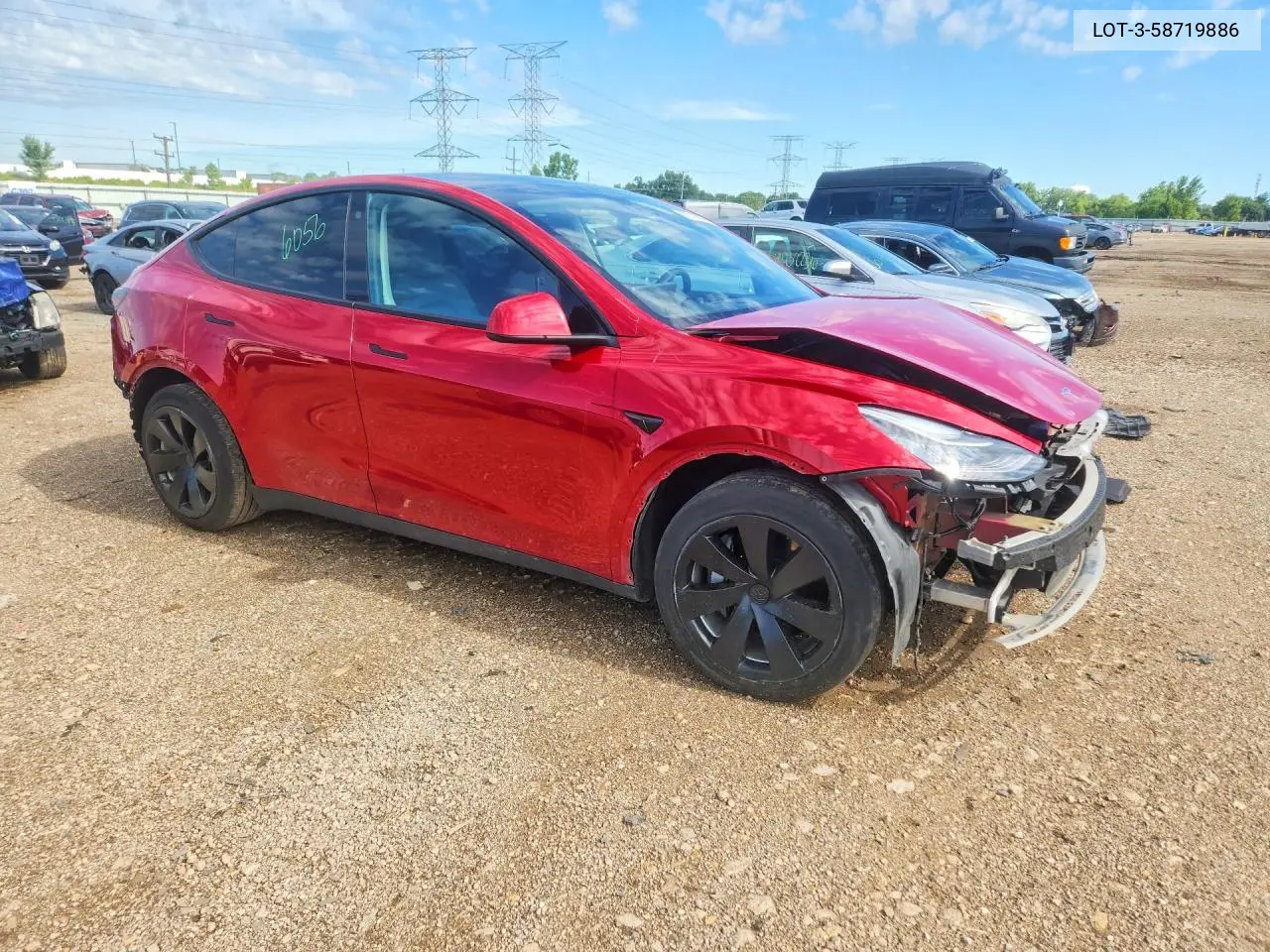 2022 TESLA MODEL Y VIN 7SAYGAEE3NF364823 — фото 4