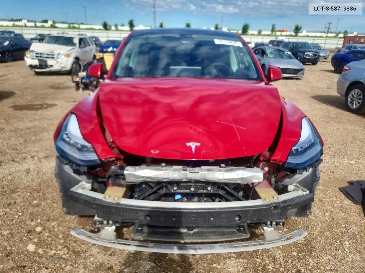 2022 TESLA MODEL Y VIN 7SAYGAEE3NF364823 — фото 5