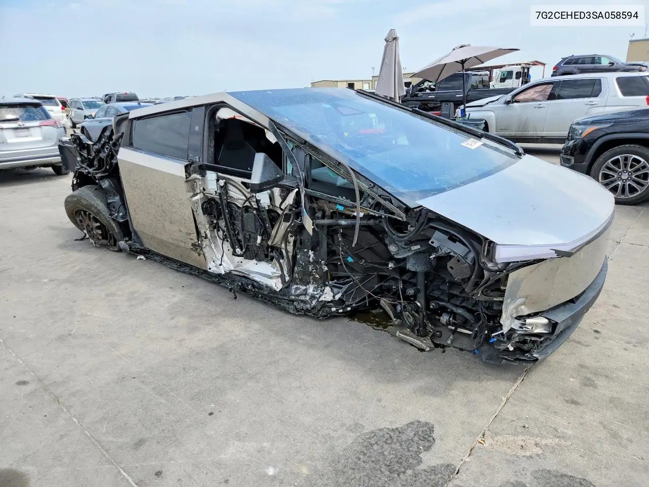 2025 TESLA CYBERTRUCK VIN 7G2CEHED3SA058594 — фото 4