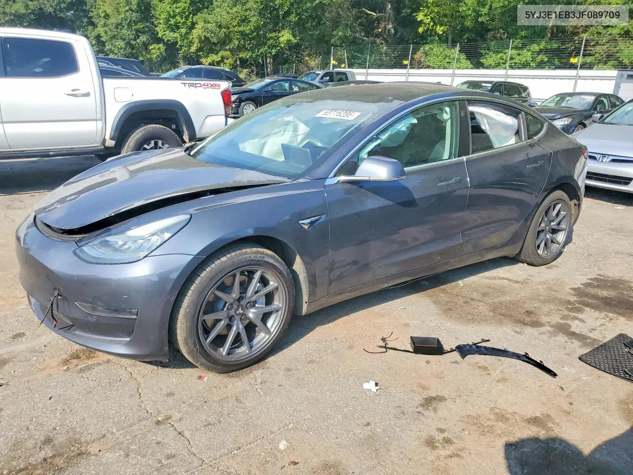 TESLA MODEL 3 2018, VIN 5YJ3E1EB3JF089709