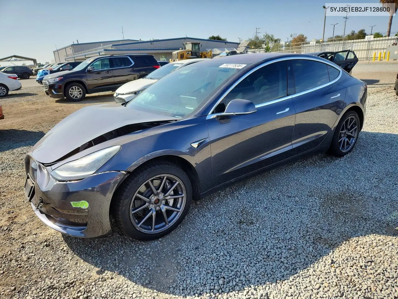 TESLA MODEL 3 2018, VIN 5YJ3E1EB2JF128600