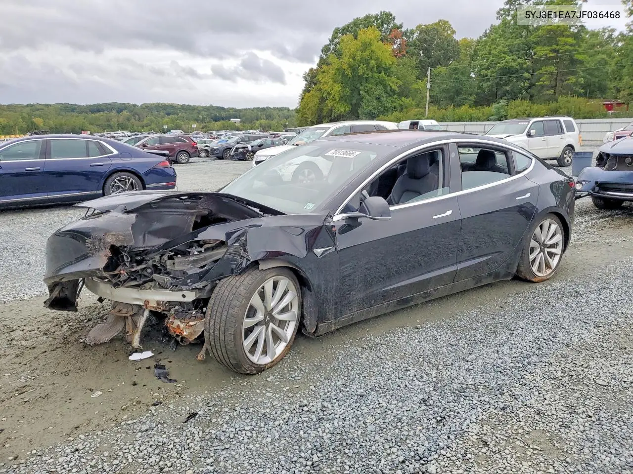 TESLA MODEL 3 2018, VIN 5YJ3E1EA7JF036468
