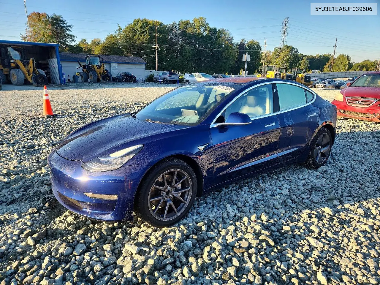 TESLA MODEL 3 2018, VIN 5YJ3E1EA8JF039606