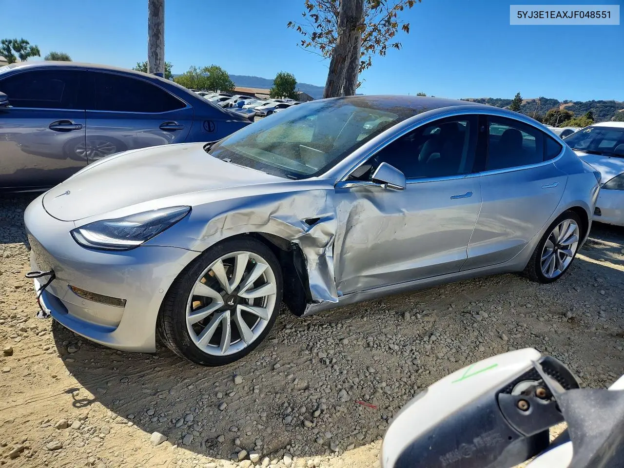 TESLA MODEL 3 2018, VIN 5YJ3E1EAXJF048551