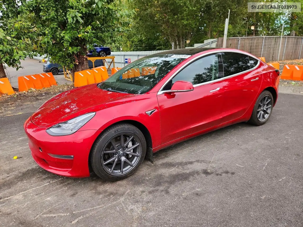 TESLA MODEL 3 2018, VIN 5YJ3E1EA8JF038973