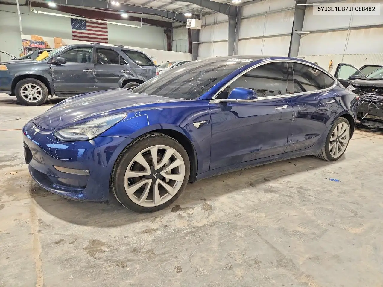 TESLA MODEL 3 2018, VIN 5YJ3E1EB7JF088482