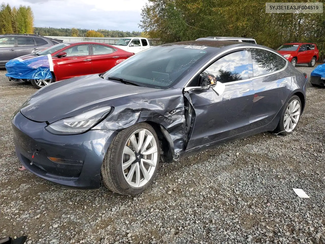 TESLA MODEL 3 2018, VIN 5YJ3E1EA3JF004519
