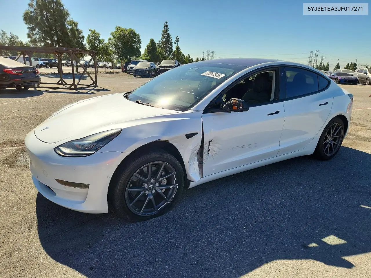 TESLA MODEL 3 2018, VIN 5YJ3E1EA3JF017271