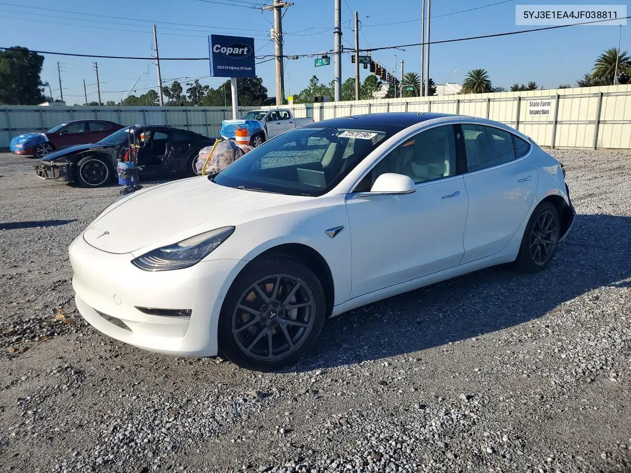TESLA MODEL 3 2018, VIN 5YJ3E1EA4JF038811