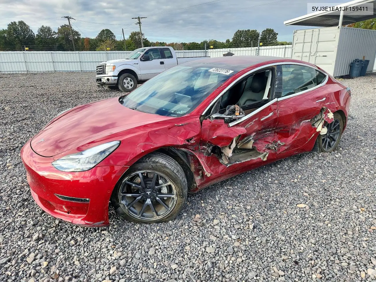 TESLA MODEL 3 2018, VIN 5YJ3E1EA1JF159411