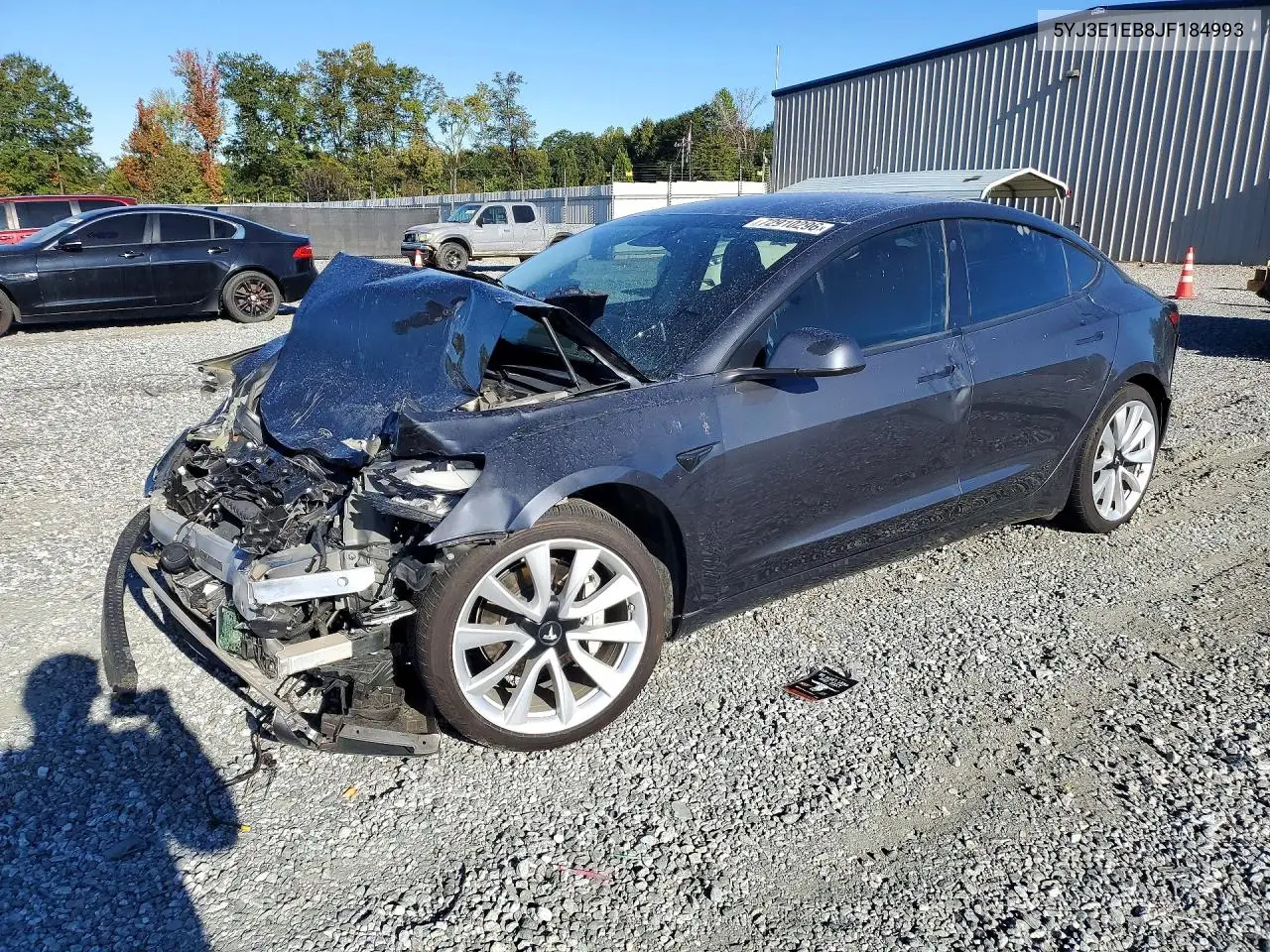 TESLA MODEL 3 2018, VIN 5YJ3E1EB8JF184993