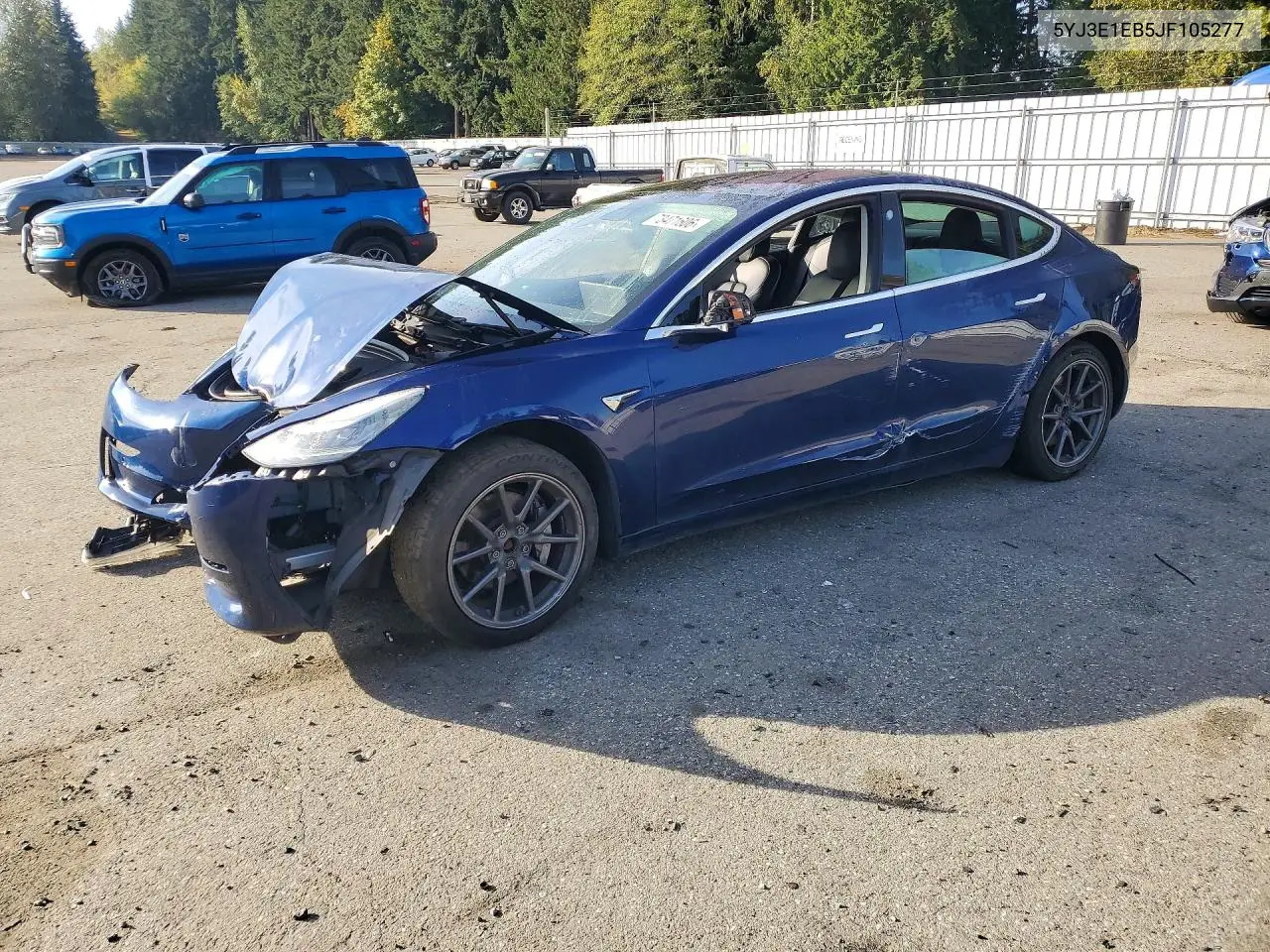 TESLA MODEL 3 2018, VIN 5YJ3E1EB5JF105277