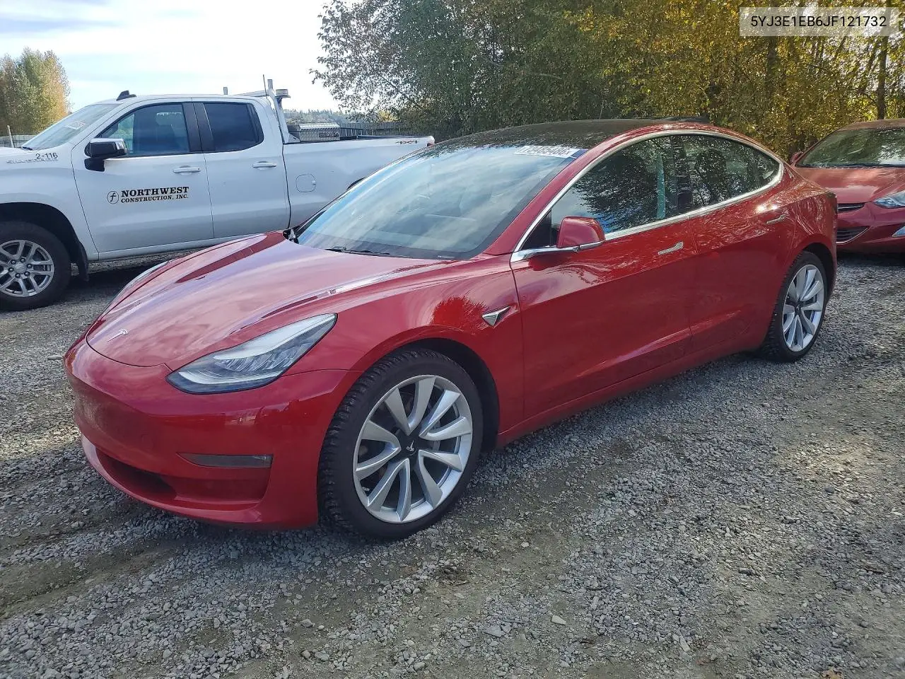TESLA MODEL 3 2018, VIN 5YJ3E1EB6JF121732
