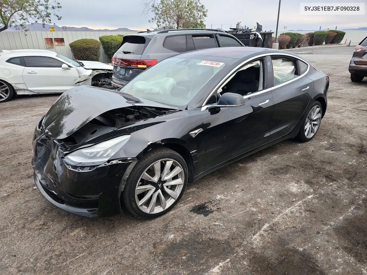 TESLA MODEL 3 2018, VIN 5YJ3E1EB7JF090328