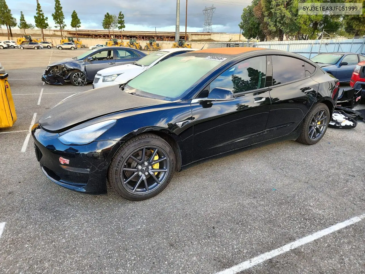 TESLA MODEL 3 2018, VIN 5YJ3E1EA3JF051999