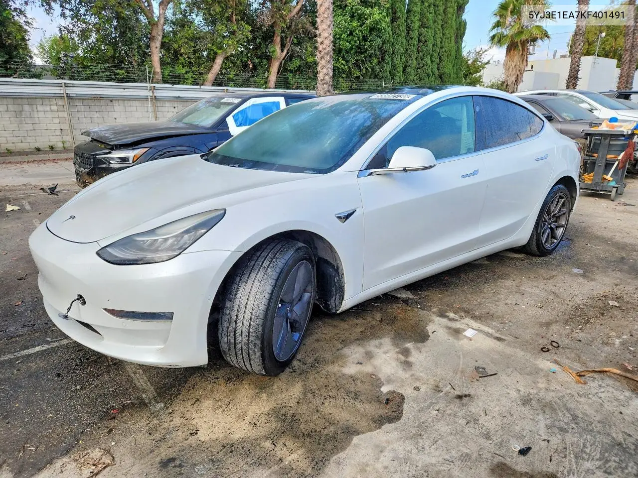 TESLA MODEL 3 2019, VIN 5YJ3E1EA7KF401491