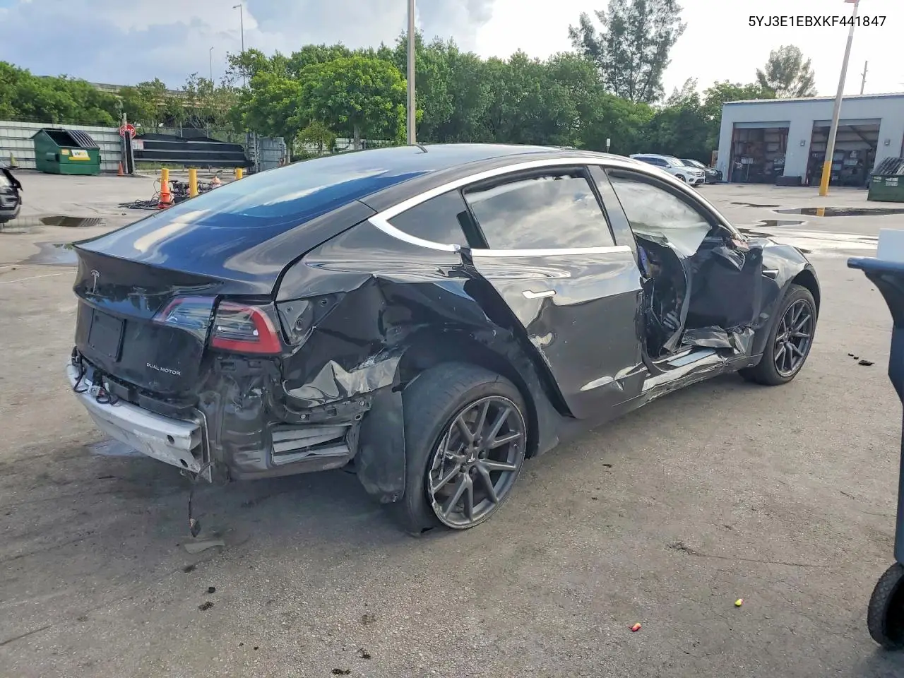 2019 TESLA MODEL 3 VIN 5YJ3E1EBXKF441847 — фото 3