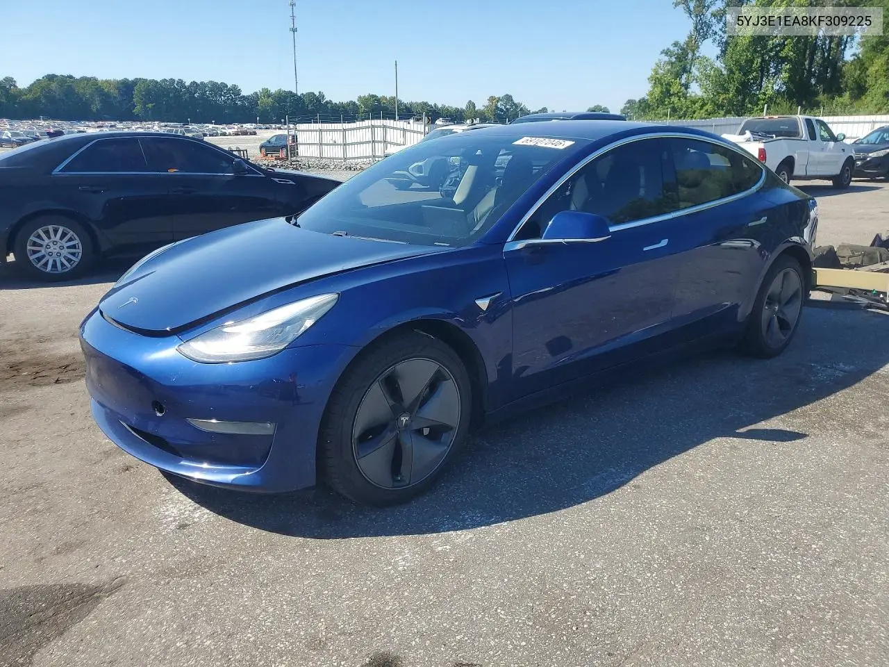 TESLA MODEL 3 2019, VIN 5YJ3E1EA8KF309225