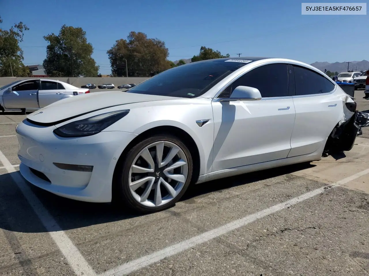 TESLA MODEL 3 2019, VIN 5YJ3E1EA5KF476657