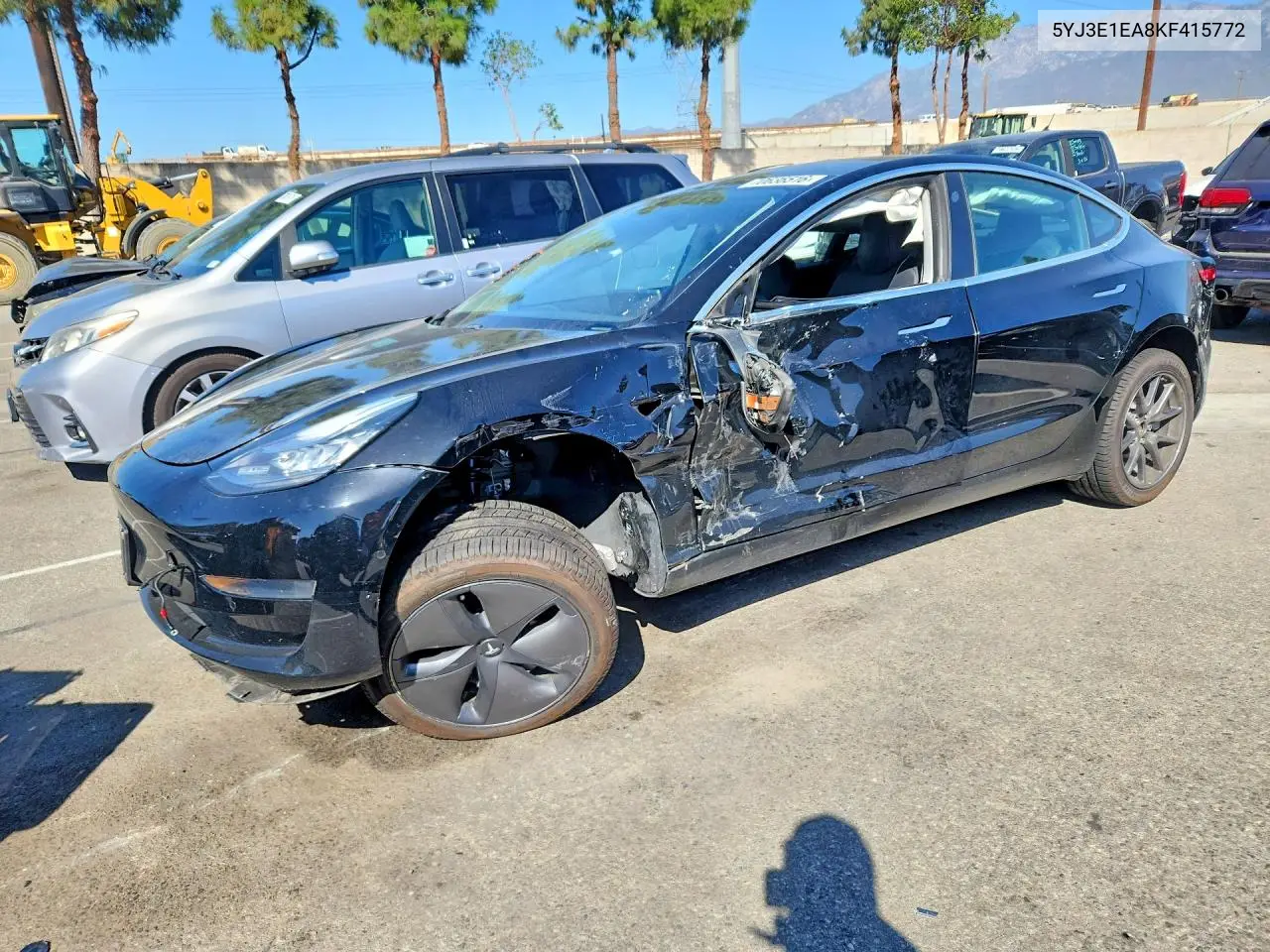 TESLA MODEL 3 2019, VIN 5YJ3E1EA8KF415772