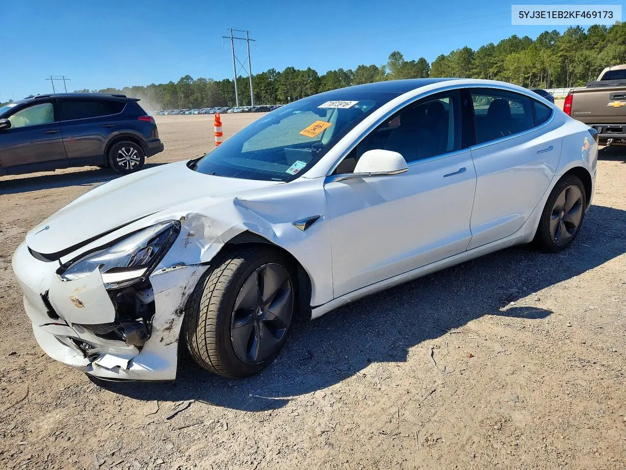 TESLA MODEL 3 2019, VIN 5YJ3E1EB2KF469173