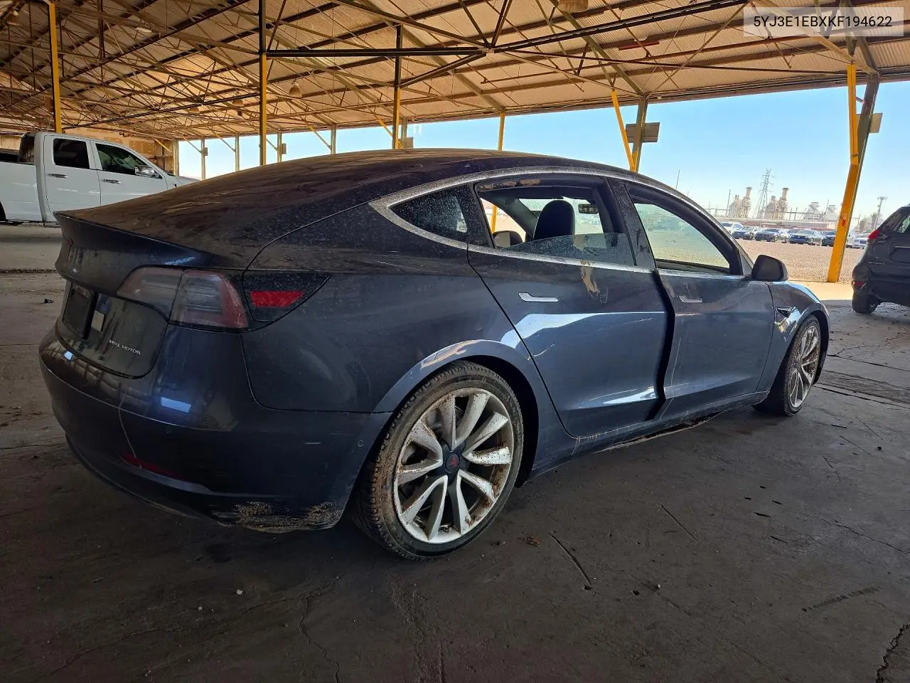 2019 TESLA MODEL 3 VIN 5YJ3E1EBXKF194622 — фото 3