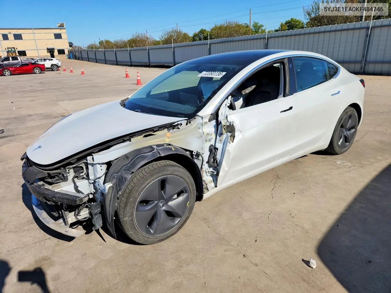TESLA MODEL 3 2019, VIN 5YJ3E1EA0KF484746