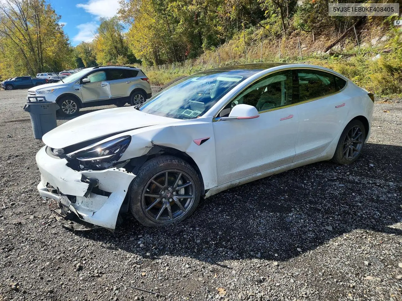 TESLA MODEL 3 2019, VIN 5YJ3E1EB0KF408405