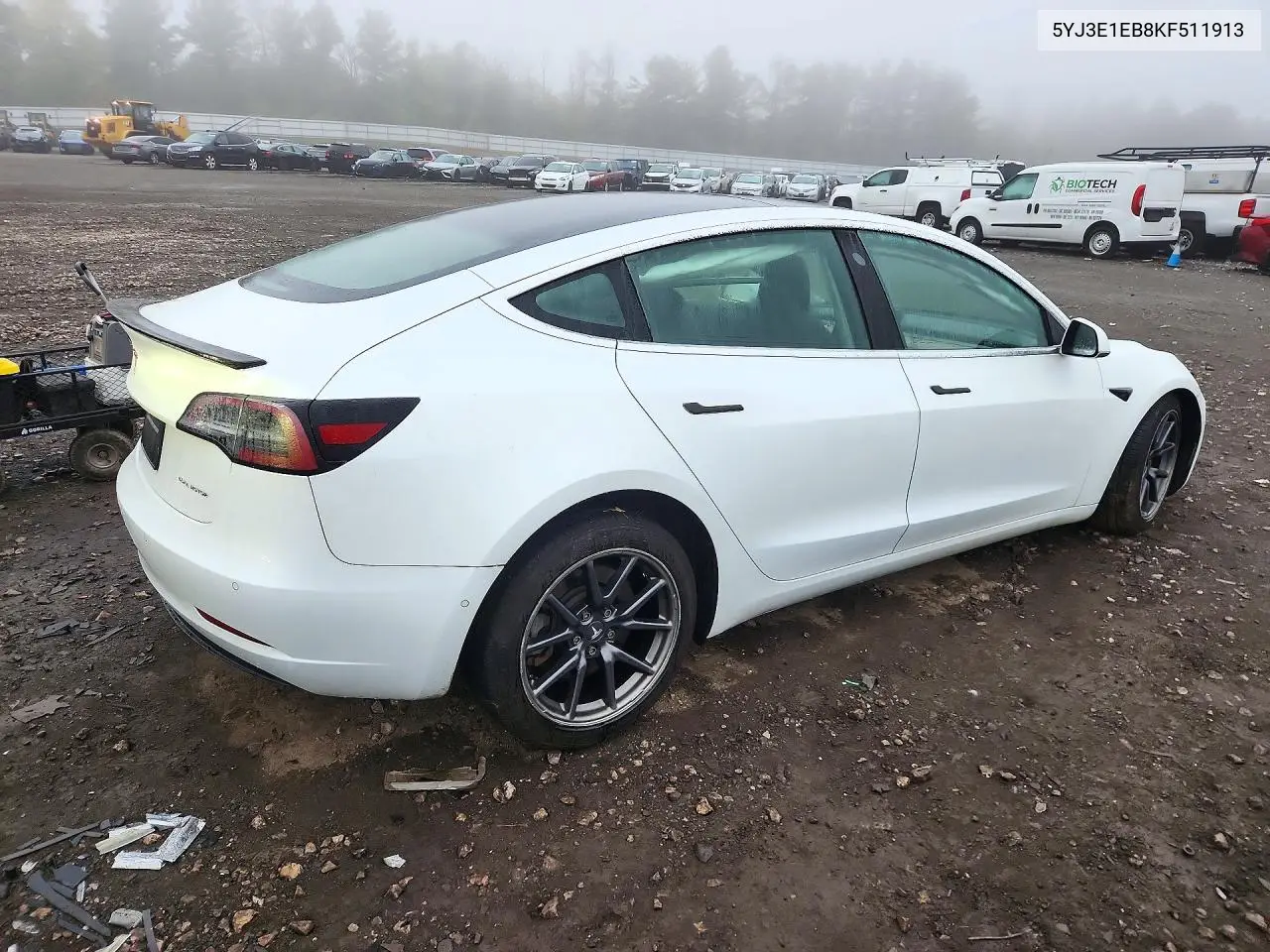 TESLA MODEL 3 2019, VIN 5YJ3E1EB8KF511913