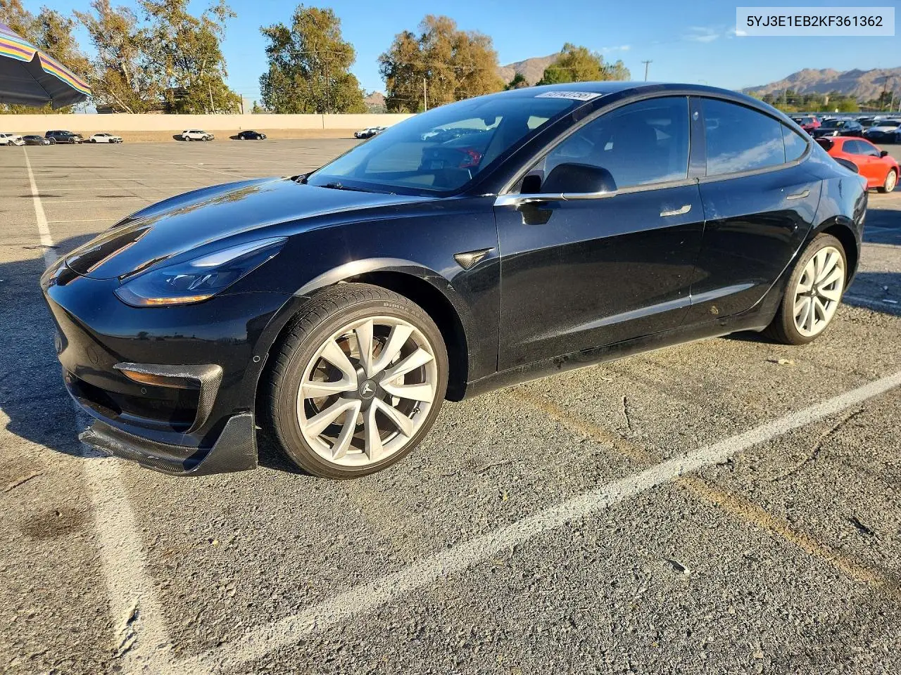 TESLA MODEL 3 2019, VIN 5YJ3E1EB2KF361362