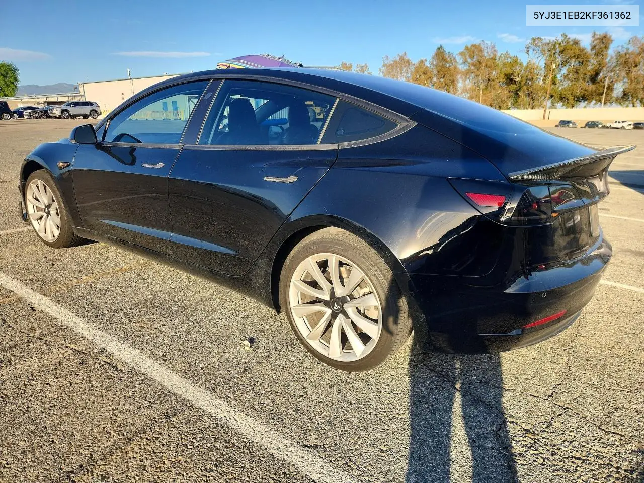 2019 TESLA MODEL 3 VIN 5YJ3E1EB2KF361362 — фото 2