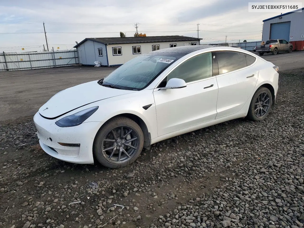 TESLA MODEL 3 2019, VIN 5YJ3E1EBXKF511685